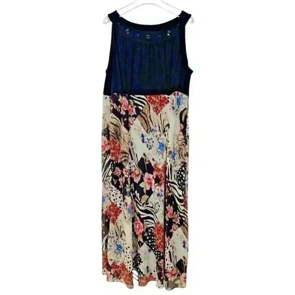 Le Bos Dresses & Skirts - LE BOS Women's Black Animal/Floral Print Maxi Dress SIZE-20W